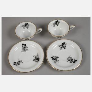 Rosenthal Paar Miniatur-Teetassen Micky Maus