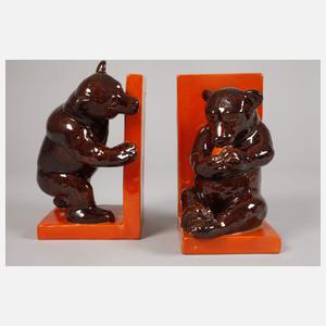 Wienerberger Paar Buchstützen mit Braunbären