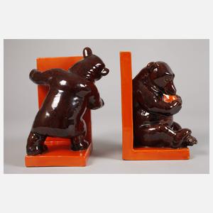 Wienerberger Paar Buchstützen mit Braunbären