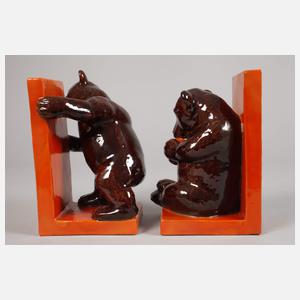 Wienerberger Paar Buchstützen mit Braunbären