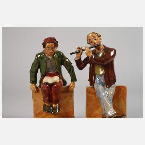 Paar figürliche Buchstützen