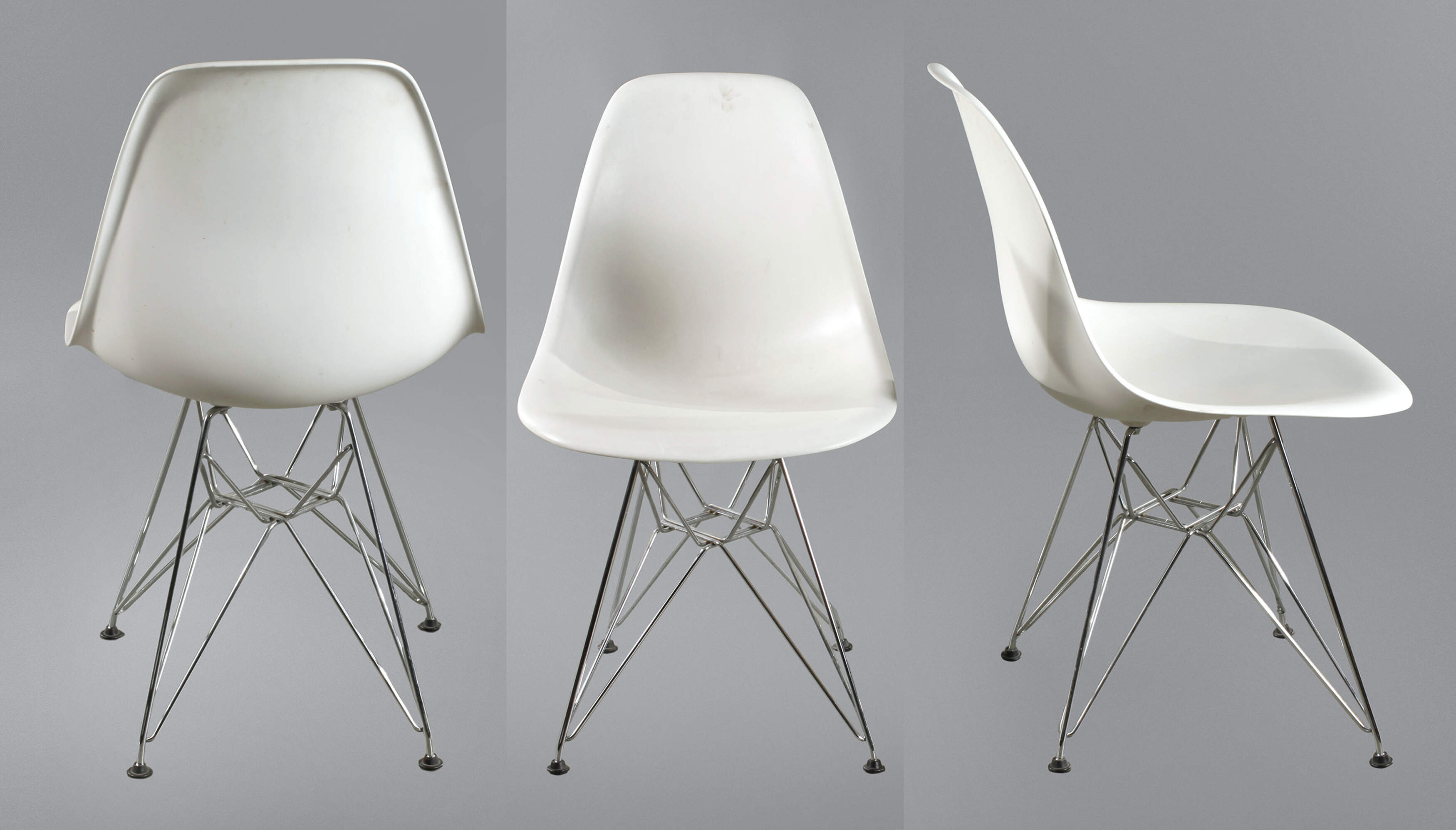 Drei DSR Stühle Charles & Ray Eames