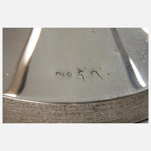 Silberleuchter mit Chrysopras