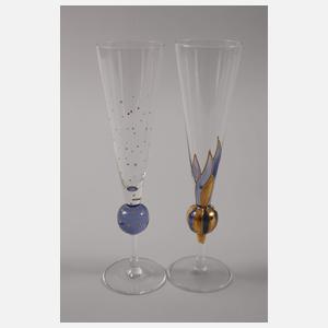 Kosta Boda vier Champagnerkelche