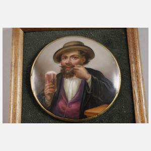 Drei kleine Bildplatten Genremalerei