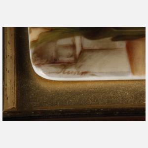 Kleine Bildplatte orientalische Traubenleserin