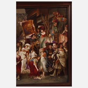 KPM Berlin große Bildplatte Historienmalerei