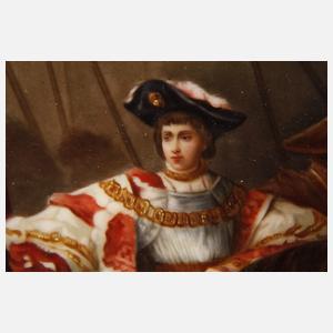 KPM Berlin große Bildplatte Historienmalerei