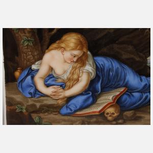 Meissen kleine Bildplatte "Büßende Magdalena"