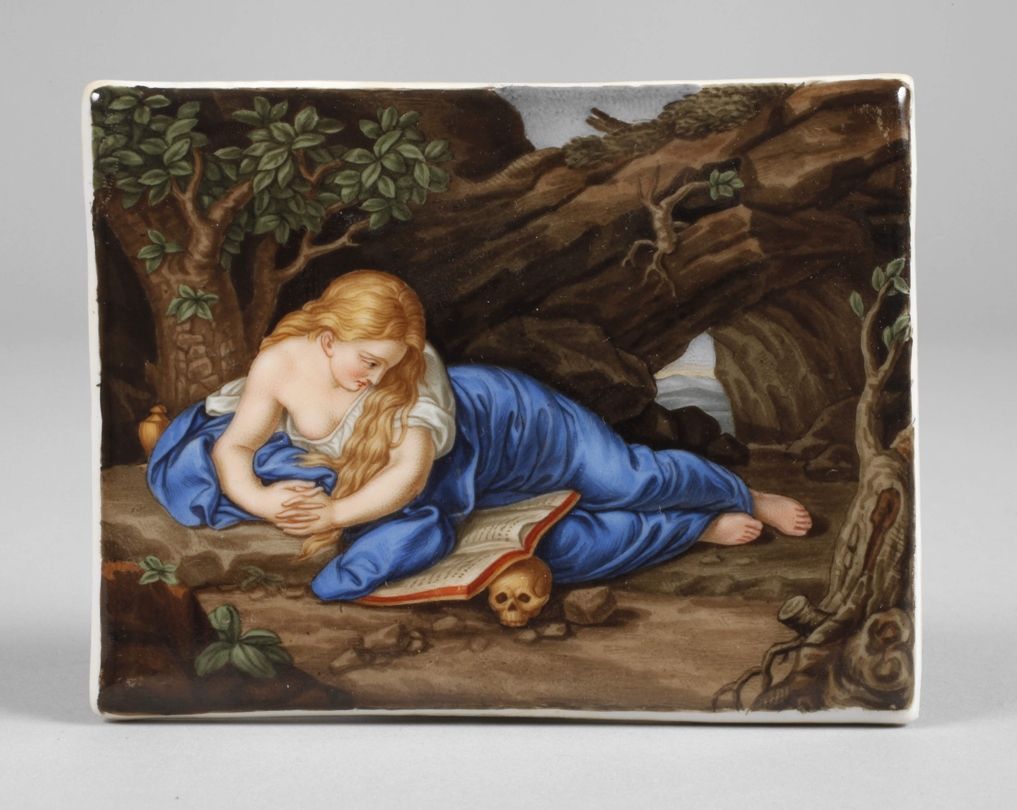 Meissen kleine Bildplatte "Büßende Magdalena"