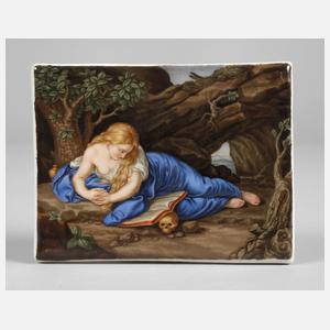 Meissen kleine Bildplatte "Büßende Magdalena"