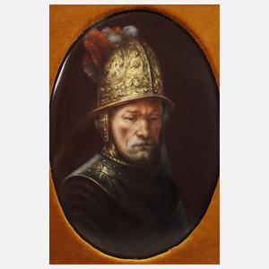 Wallendorf Bildplatte "Der Mann mit dem Goldhelm"