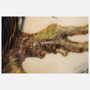 Große Bildplatte majestätischer Pfau