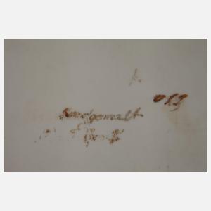 Große Bildplatte majestätischer Pfau