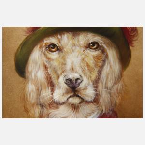 Bildplatte Hundebildnis