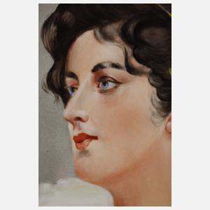 Bildplatte Portrait einer Italienerin