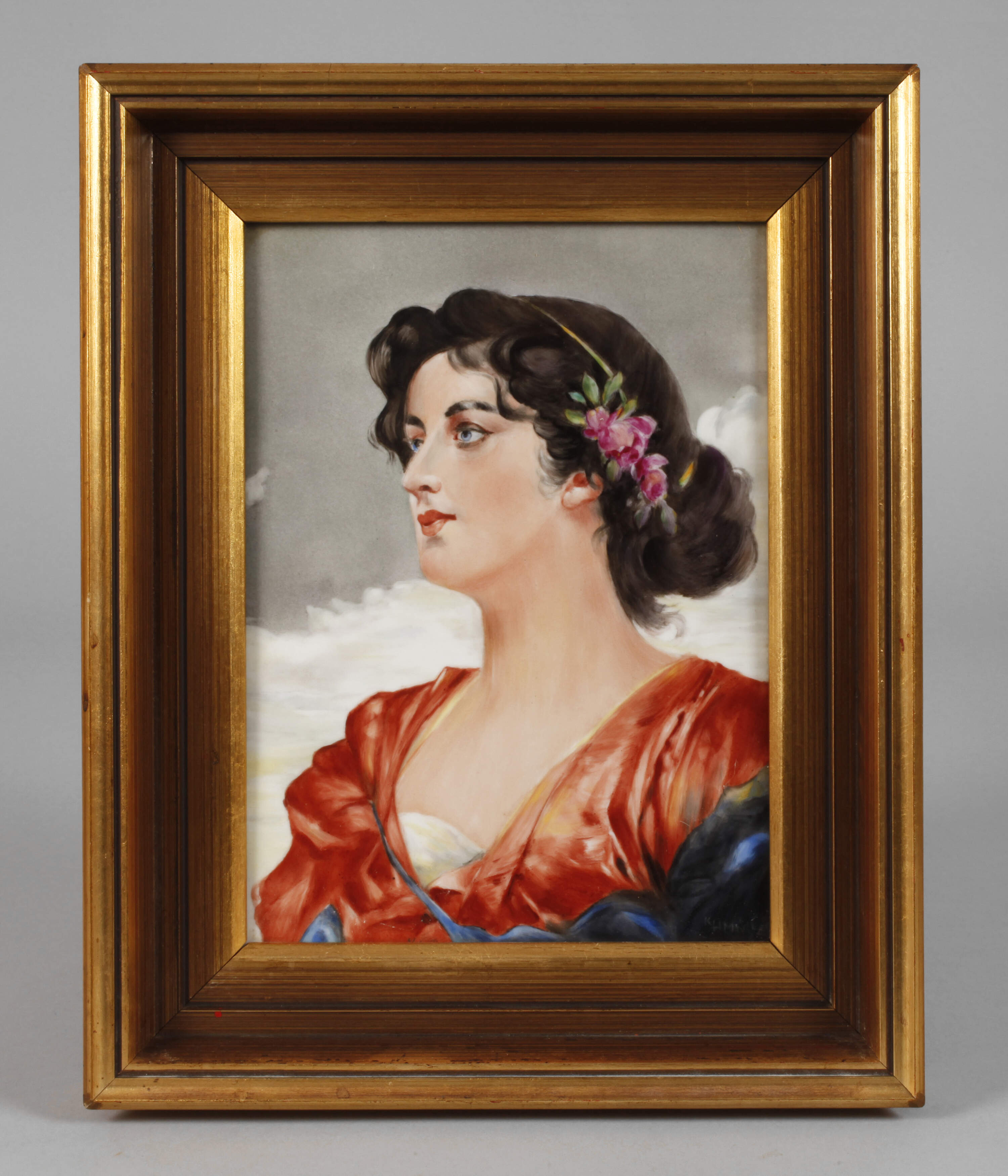 Bildplatte Portrait einer Italienerin