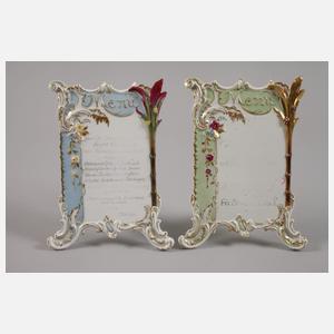 KPM Berlin Set Aufsteller als Menükarten