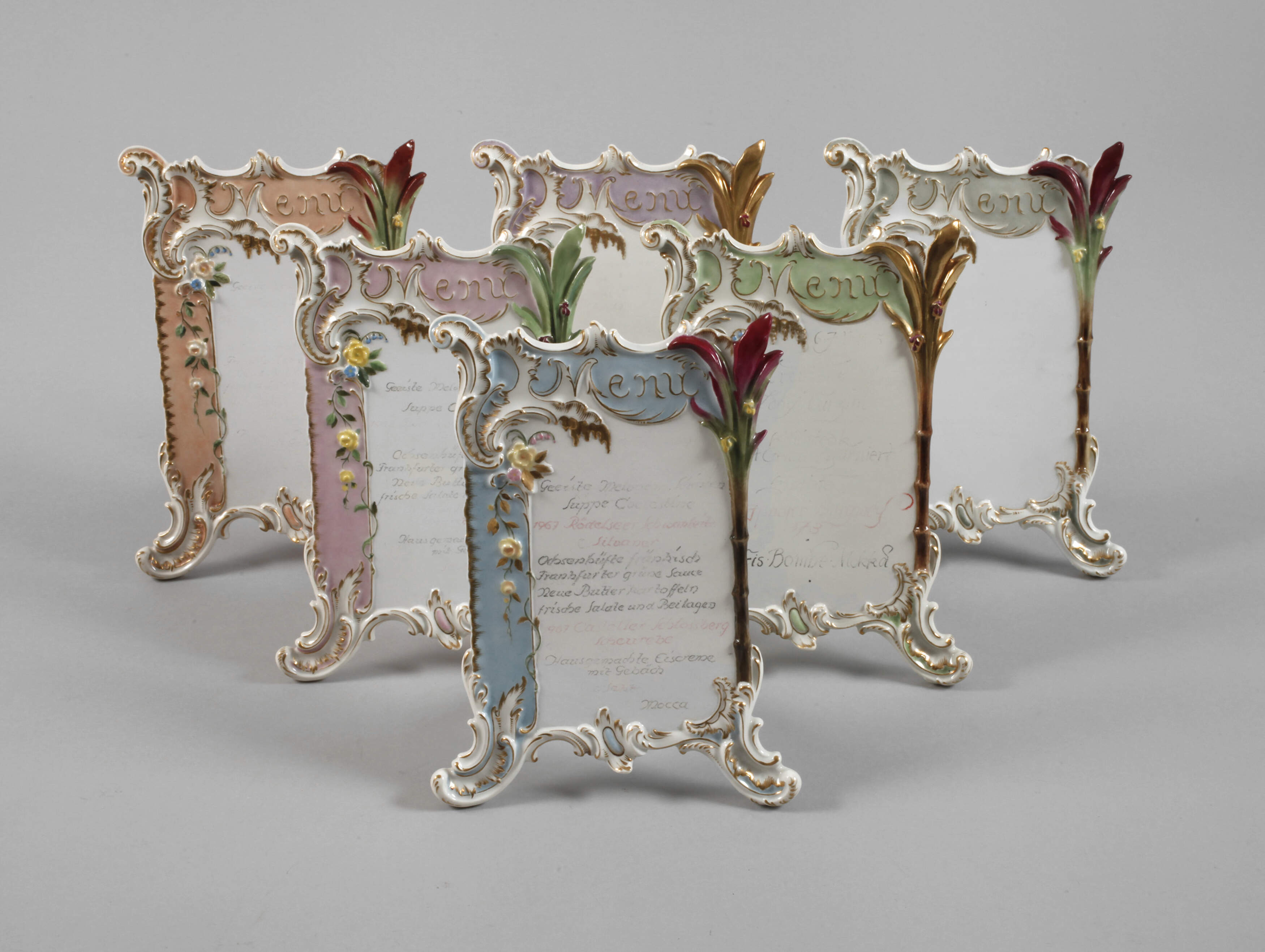 KPM Berlin Set Aufsteller als Menükarten