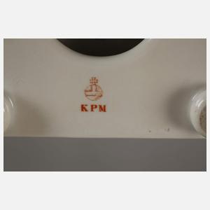 KPM Berlin Deckelvase Watteaumalerei