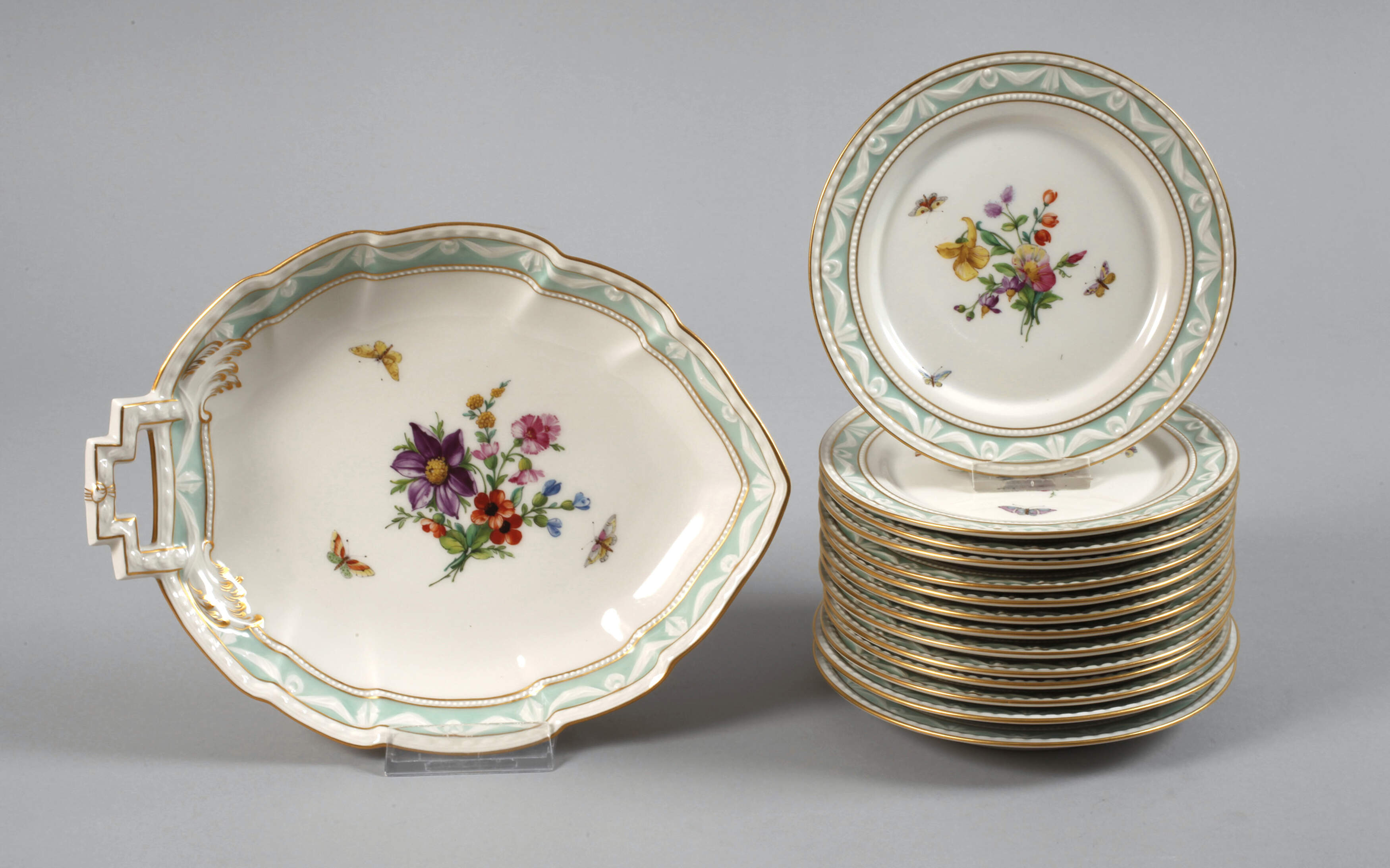 KPM Berlin Set Brotteller und Schale "Kurland"