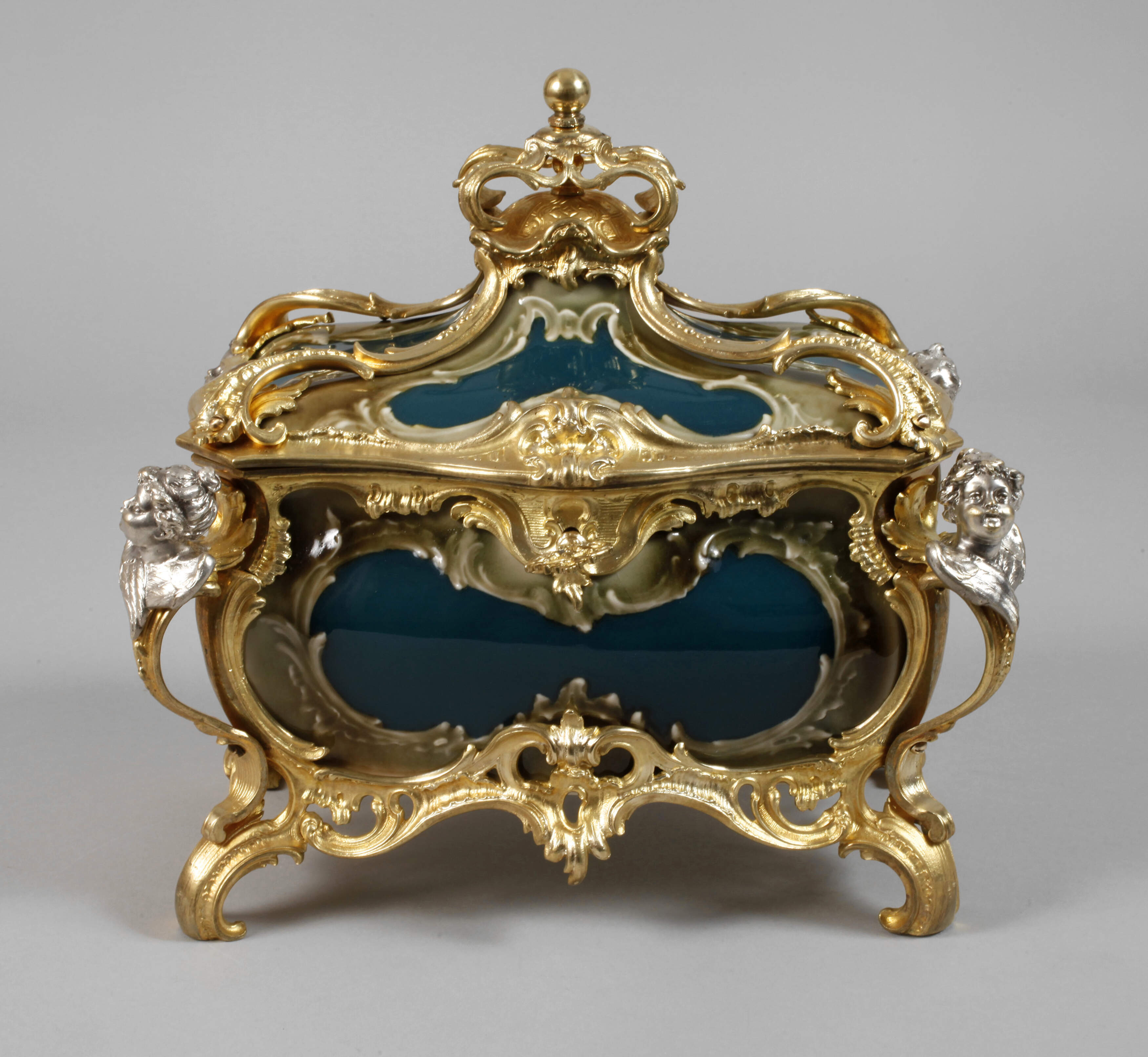 KPM Berlin prunkvolle Schmuckschatulle Historismus