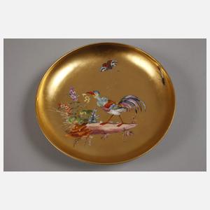 Meissen Goldfondtasse mit Unterschale Punktzeit