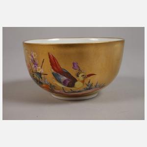 Meissen Goldfondtasse mit Unterschale Punktzeit