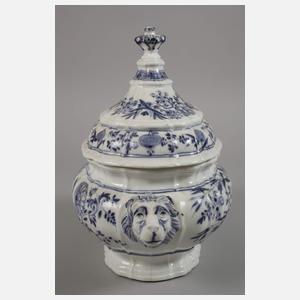 Meissen frühe Löwenkopf-Terrine "Zwiebelmuster"