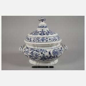 Meissen frühe Löwenkopf-Terrine "Zwiebelmuster"