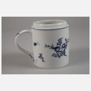 Meissen Walzenkrug "Blaue Blumen und Insekten"