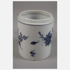 Meissen Walzenkrug "Blaue Blumen und Insekten"