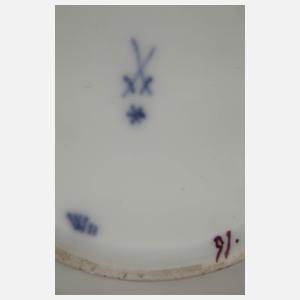 Meissen drei Tassen und Unterschalen Marcolini-Zeit