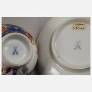 Meissen Koppchen mit Unterschale Kakiemondekor