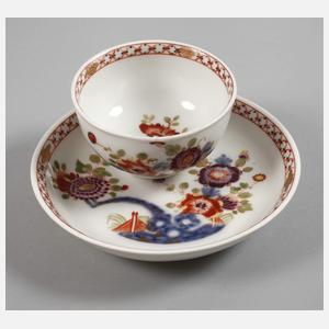 Meissen Koppchen mit Unterschale Kakiemondekor