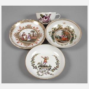 Meissen Konvolut Unterschalen Figurenmalerei