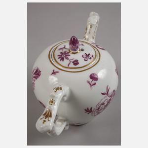 Meissen frühe Teeextrakt-Kanne Purpurmalerei