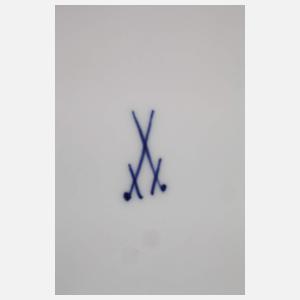 Meissen große Platte Weinlaubdekor/Goldadern