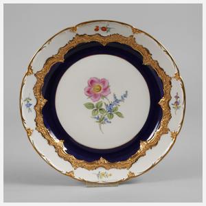 Meissen prunkvolle Kuchenplatte "B-Form"