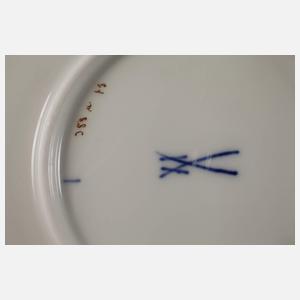 Meissen Teekanne und Kuchenplatte "B-Form"