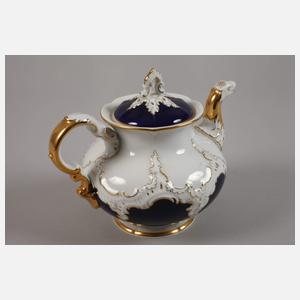 Meissen Teekanne und Kuchenplatte "B-Form"