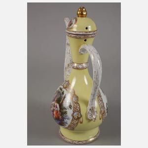 Meissen ungewöhnliche Prunkkanne Figurenmalerei