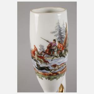 Meissen Pfeife Hirschhatzdekor und Goldmontur