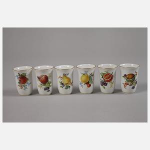 Meissen Schnapsservice "Fruchtmalerei"