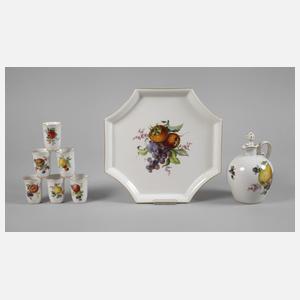 Meissen Schnapsservice "Fruchtmalerei"