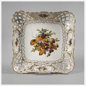 Meissen Durchbruchschale Pilzdekor