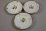 Meissen sechs Kuchenteller "Gelbe Rose"