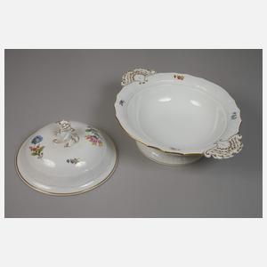 Meissen zwei große Platten und Terrine "Blume 2"