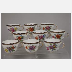 Meissen Kaffee-/Teeservice "Blumenbukett/Blaureif"
