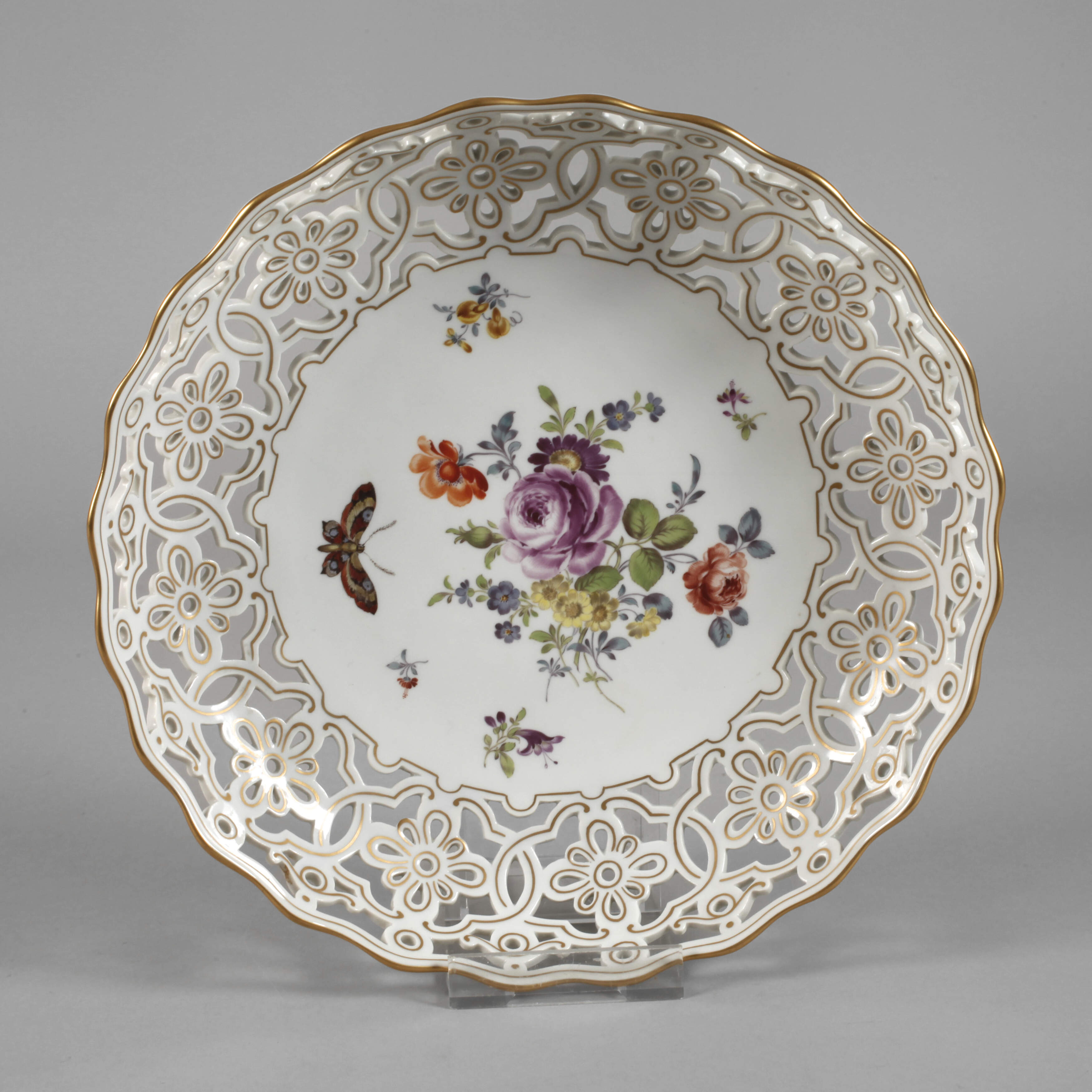 Meissen Durchbruchschale "Bukett alter Manier"